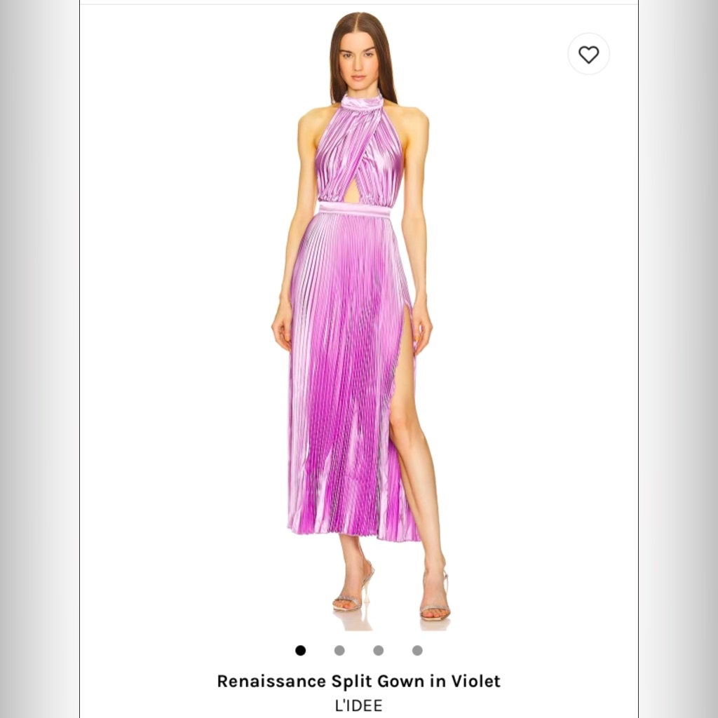 L’idee Renaissance Split Gown Violet